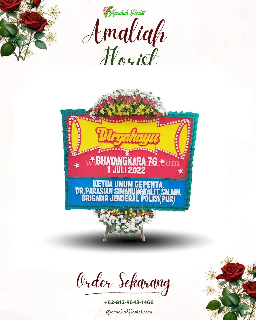 Papan Bunga HUT Ulang Tahun Karang Agung Ilir